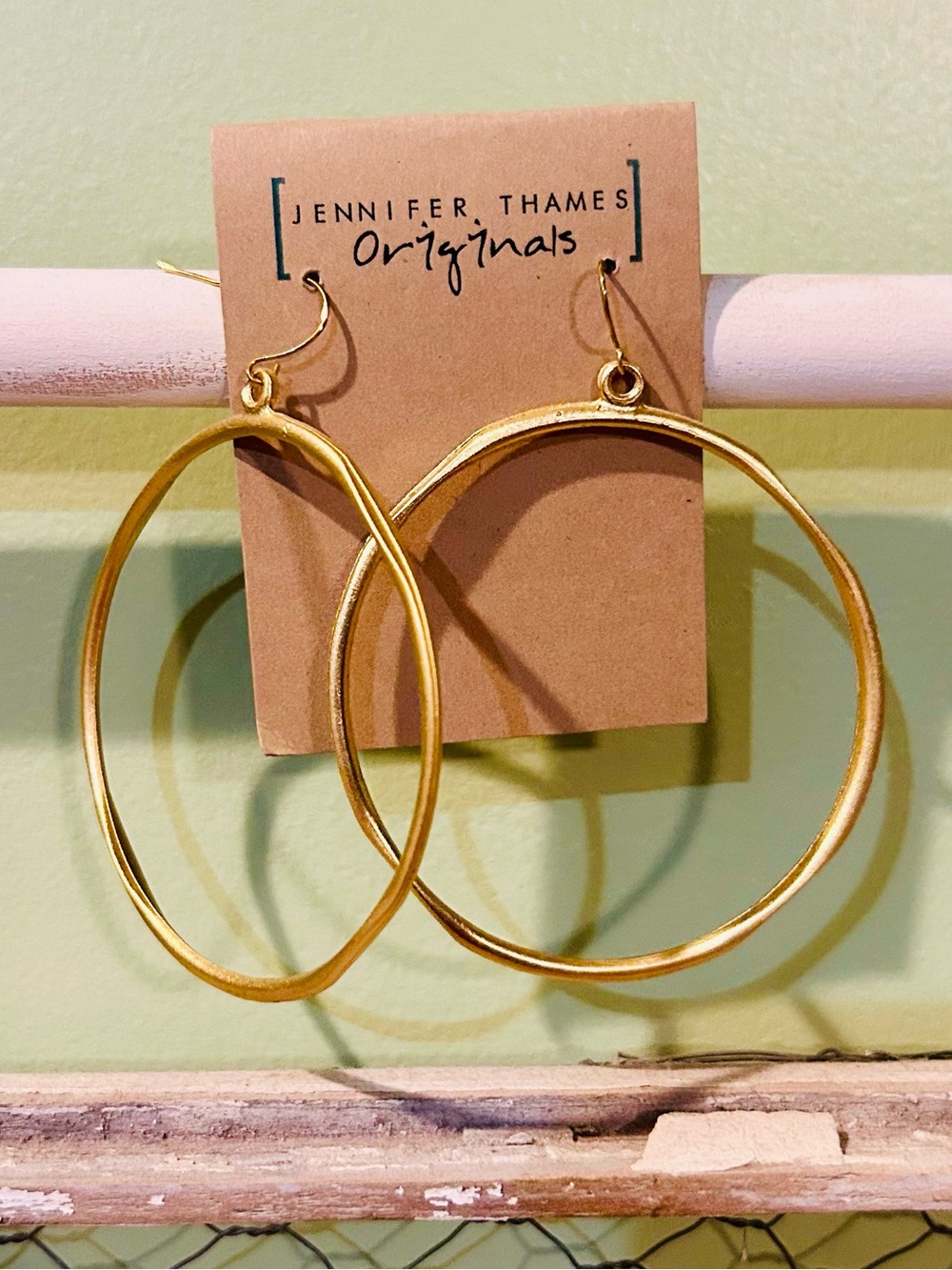 Jennifer Thames Gold Hoop Earrings